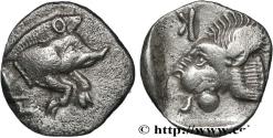 Ancient Coins - MYSIA – KYZIKOS / CYZICUS Cyzique, Mysie c. 480-450 AC. (7,5mm, 0,27g, 7h)