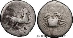 Ancient Coins - SICILY - AKRAGAS Sicile, Agrigente c. 338-317AC. (14,5mm, 1,54g, 6h)
