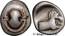 Ancient Coins - BEOTIA - TANAGRA Tanagra, Béotie c. 387-375 AC. (10,5mm, 0,80g, 12h)