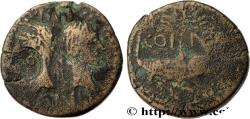 Ancient Coins - AUGUSTUS and AGRIPPA Nîmes, Gaule c. 16/15-10 AC. (25,5mm, 11,24g, 1h)