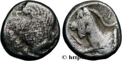 Ancient Coins - CARIA - HALICARNASSUS Halicarnasse, Carie c. 500-400 AC. (7,5mm, 0,65g, 12h)