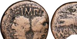 Ancient Coins - NEMAUSUS - NIMES - AUGUSTUS and AGRIPPA Nîmes c. 16/15 - 10 AC. (26mm, 13,07g, 3h)