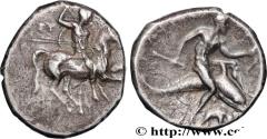 Ancient Coins - CALABRIA - TARAS Tarente c. 281-272 AC. (21,5mm, 6,02g, 3h)