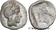 Ancient Coins - THESSALY - PHARSALOS Pharsale, Thessalie c. 400-370 AC (8,5mm, 0,33g, 6h)
