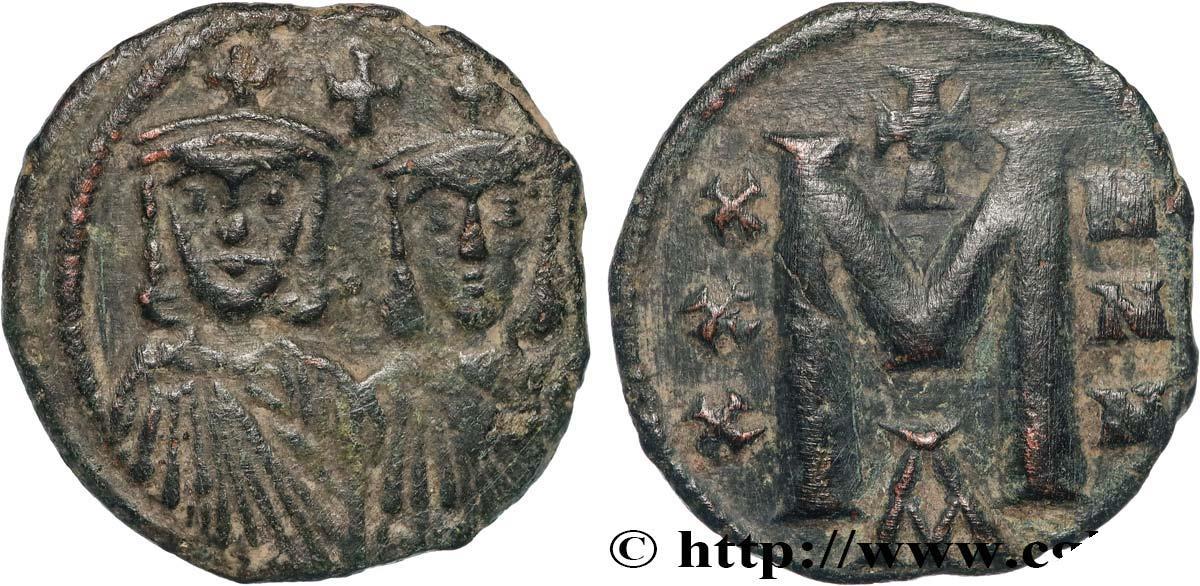 LEO III and CONSTANTINE V Constantinople 735741 (20mm, 3,92g, 6h)