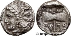 Ancient Coins - TROAS - TENEDOS Ténédos, Troade c. 420-387 AC. (16mm, 3,36g, 12h)