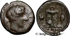 Ancient Coins - SICILY - LEONTINOI Leontini, Sicile c. 405-402 AC. (14,5mm, 1,79g, 12h)