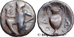 Ancient Coins - THRACE - THRACIAN ISLANDS - THASOS Thasos, Thrace c. 404-355 AC. (11,5mm, 0,73g, 9h)