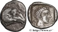 Ancient Coins - CARIA - ANONYMOUS Halicarnasse, Carie c. 395-377 AC. (8mm, 0,52g, 9h)