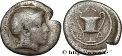 Ancient Coins - AIOLIS - LESBOS ISLAND - METHYMNA Methymna, Lesbos c. 450/440 - 406 AC. (7mm, 0,46g, 6h)