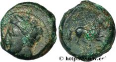 Ancient Coins - ZEUGITANA - CARTHAGE Carthage ou atelier syracusain c. 400-350 AC. (17mm, 5,95g, 3h)