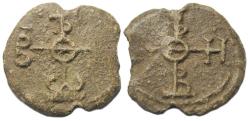 Ancient Coins - Byzantine Lead Seal : Monogram / Monogram
