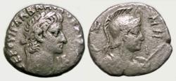 Ancient Coins - Galba Bi Tetradrachn : Alexandria Egypt : Roma Holding Spear and Shield