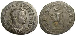 Ancient Coins - Tacitus Ae Antoninianus : CLEMENTIA TEMP : Mars Holding Spear and Shield