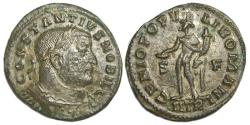 Ancient Coins - Constantius I, as Caesar Ae Follis : GENIO POPVLI ROMANI : Scarcer Variety