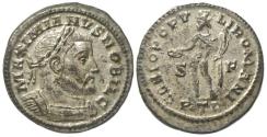 Ancient Coins - Galerius Ae Silvered Follis : GENIO POPVLI ROMANI