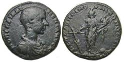 Ancient Coins - Diadumenian Ae : Nikopolis ad Istrum : Tyche Standing