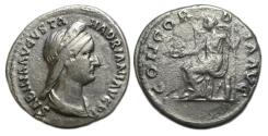 Ancient Coins - Sabina AR Denarius : CONCORDIA AVG