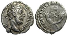 Ancient Coins - Commodus AR Denarius : Winged Caduceus