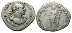 Ancient Coins - Trajan AR Denarius : Felicitas : Scarce Portrait Type