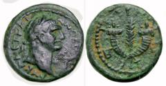 Ancient Coins - Trajan Ae : Tiberias Galilee : Crossed Cornucopia