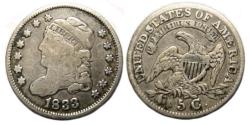Us Coins - 1833 US Half Dime  VG