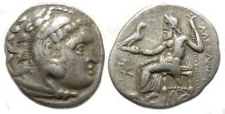 Ancient Coins - Alexander the Great AR Drachm : Herakles / Zeus on Throne