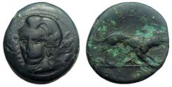 Ancient Coins - THESSALY, Phaloreia. Circa 302-286 BC. Æ 19mm  RARE CITY
