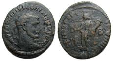 Ancient Coins - Domitius Domitianus Ae Follis : GENIO POPVLI ROMANI : Very Scarce Type