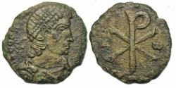 Ancient Coins - Constantius II Ae Centenionalis : Large Christogram