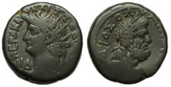 Ancient Coins - Nero BI Tetradrachm ; Alexandria : Bust of Olympian Zeus
