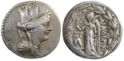 Ancient Coins - Arados Phoenicia AR Tetradrachm : Tyche / Nike