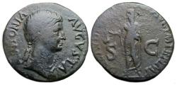 Ancient Coins - Antonia Minor Ae Dupondius : Claudius Standing