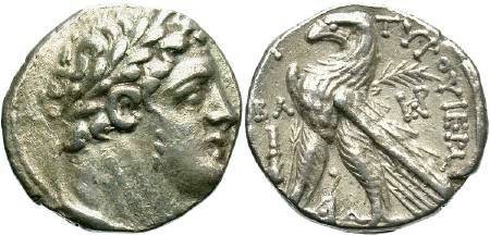 Ancient Coins - Phoenicia, Tyre AR shekel (tetradrachm) 