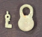 Ancient Coins - Byzantine Bronze lock and Roman Key