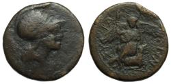 Ancient Coins - Syracuse Sicily Ae : Ares / Nike Kneeling on Ram