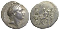 Ancient Coins - Demetrios I Soter AR Tetradrachm :  Tyche Seated