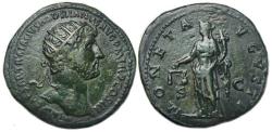 Ancient Coins - Hadrian Ae Dupondius : MONETA AVGVSTI