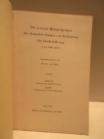 World Coins - Die Neueren Munzpragungen Deutschen Staaten Enfuhrung 1806-1873 Kurt Jaeger  4 Vol