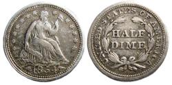 Us Coins - 1854 Arrows US Half Dime XF