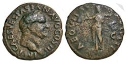 Ancient Coins - Vespasian Ae As : AEQVITAS AVGVSTI : Aequitas Holding Scales