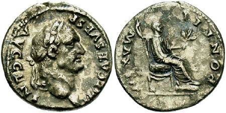 Ancient Coins - Vespasian AD69-79, AR Denarius