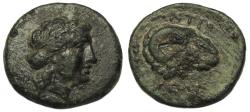 Ancient Coins - Troas, Kebren AE21  Ram's Head