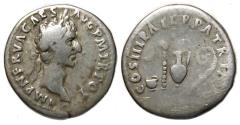 Ancient Coins - Nerva AR Denarius : Sacrificial Implements