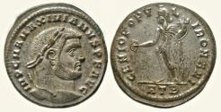 Ancient Coins - Maximianus Silvered AE Follis : GENIO POPVLI ROMANI