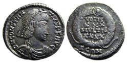 Ancient Coins - Constantius II AR Siliqua : VOTIS XXX MVLTIS XXXX within Wreath