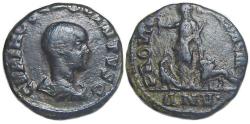 Ancient Coins - Hostilian Ae : PROVIDENCIA DACIA : Dacia between Eagle and Lion