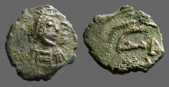 Ancient Coins - Justin I AE14 Pentanummium, E w. pellets. SB#73 