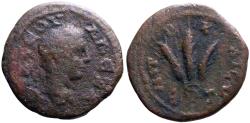 Ancient Coins - Severus Alexander AE20 Assarion. Cappadocia, Caesaraea. Three grain ears tied