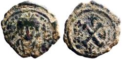 Ancient Coins - Maurice Tiberius AE18 Decanummium. Antioch, year 6